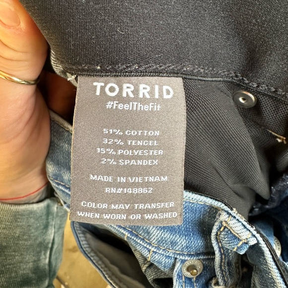 Torrid High Rise Blue Button-Fly Jeans - Picture 5 of 6